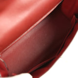 Vintage Hermes Kelly Sellier 32 Rouge H Vache Liegee Palladium Hardware