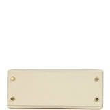 Hermes Kelly Sellier 25 Craie Epsom Permabrass Hardware
