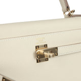 Hermes Kelly Sellier 25 Craie Epsom Permabrass Hardware