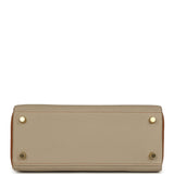 Hermes Special Order (HSS) Kelly Retourne 25 Gris Asphalte and Gold Togo Brushed Gold Hardware - Thumbnail View 6