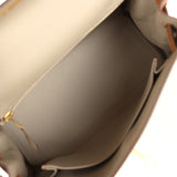 Hermes Special Order (HSS) Kelly Retourne 25 Gris Asphalte and Gold Togo Brushed Gold Hardware - Thumbnail View 8
