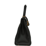 Hermes Kelly Retourne 28 Black Clemence Gold Hardware