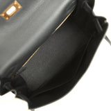 Hermes Kelly Retourne 28 Black Clemence Gold Hardware