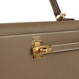 Hermes Kelly Sellier 25 Etoupe Epsom Gold Hardware