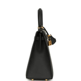 Hermes Kelly Sellier 25 Black Epsom Gold Hardware - Thumbnail View 3