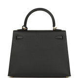 Hermes Kelly Sellier 25 Black Epsom Gold Hardware - Thumbnail View 4