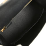 Hermes Kelly Sellier 25 Black Epsom Gold Hardware - Thumbnail View 8
