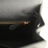 Hermes Kelly Sellier 25 Black Epsom Gold Hardware - Thumbnail View 9