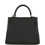 Hermes Kelly Retourne 25 Black Togo Gold Hardware - Thumbnail View 5