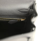 Hermes Kelly Retourne 25 Black Togo Gold Hardware - Thumbnail View 9