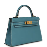 Hermes Kelly Sellier 20 Blue Jean Epsom Gold Hardware - Thumbnail View 2