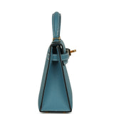 Hermes Kelly Sellier 20 Blue Jean Epsom Gold Hardware - Thumbnail View 4