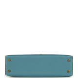 Hermes Kelly Sellier 20 Blue Jean Epsom Gold Hardware - Thumbnail View 6