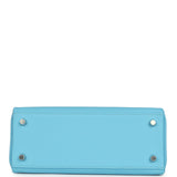 Hermes Kelly Retourne 25 Celeste Swift Palladium Hardware