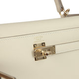 Hermes Kelly Sellier 25 Craie Epsom Permabrass Hardware
