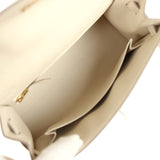 Hermes Kelly Sellier 25 Craie Epsom Permabrass Hardware
