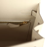 Hermes Kelly Sellier 25 Craie Epsom Permabrass Hardware