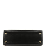 Hermes Kelly Sellier 25 Black Box Gold Hardware