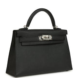 Hermes Kelly Sellier 20 Black Epsom Palladium Hardware