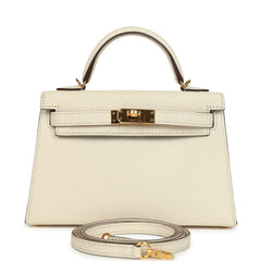 Pre-owned Hermes Special Order (HSS) Kelly Sellier 20 Nata Verso Chevr