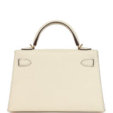 Pre-owned Hermes Special Order (HSS) Kelly Sellier 20 Nata Verso Chevre Mysore Gold Hardware