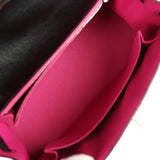 Pre-owned Hermes Special Order (HSS) Kelly Sellier 25 Black Verso Chevre Mysore Brushed Palladium Hardware