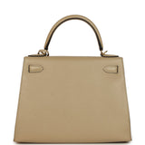 Pre-owned Hermes Kelly Sellier 28 Trench Epsom Gold Hardware