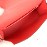 Pre-owned Hermes Kelly Sellier 20 Rose Texas Epsom Palladium Hardware