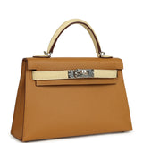 Hermes Kelly Sellier 20 Sesame Madame and Vanille Matte Alligator Touch Palladium Hardware - Thumbnail View 2