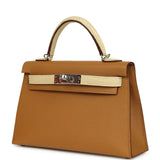 Hermes Kelly Sellier 20 Sesame Madame and Vanille Matte Alligator Touch Palladium Hardware - Thumbnail View 5