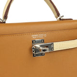 Hermes Kelly Sellier 20 Sesame Madame and Vanille Matte Alligator Touch Palladium Hardware - Thumbnail View 7