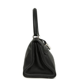 Vintage Hermes Shoulder Kelly 42 JPG Black Clemence Palladium Hardware