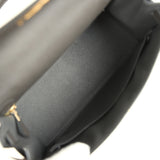 Pre-owned Hermes Kelly Sellier 28 Graphite Madame Gold Hardware