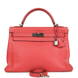 Pre-owned Hermes Kelly Retourne 32 Bougainvillea Clemence Gold Hardware