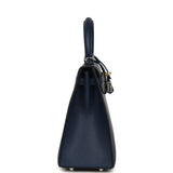 Hermes Kelly Sellier 25 Bleu Navy Epsom Electrum Hardware