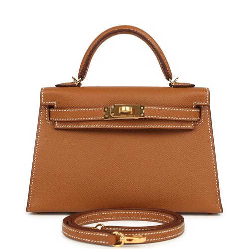 Hermes Kelly Sellier 20 Gold Epsom Gold Hardware