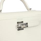 Hermes Kelly Sellier 20 New White Epsom Palladium Hardware