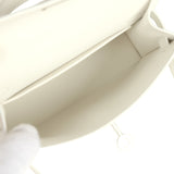 Hermes Kelly Sellier 20 New White Epsom Palladium Hardware