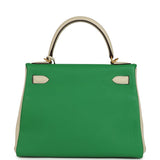 Pre-owned Hermes Special Order (HSS) Kelly Retourne 28 Bambou and Craie Togo Brushed Gold Hardware - Thumbnail View 4