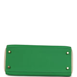 Pre-owned Hermes Special Order (HSS) Kelly Retourne 28 Bambou and Craie Togo Brushed Gold Hardware - Thumbnail View 6