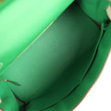 Pre-owned Hermes Special Order (HSS) Kelly Retourne 28 Bambou and Craie Togo Brushed Gold Hardware - Thumbnail View 8