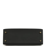 Hermes Kelly Sellier 25 Black Epsom Gold Hardware - Thumbnail View 6