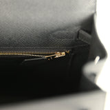 Hermes Kelly Sellier 25 Black Epsom Gold Hardware - Thumbnail View 9