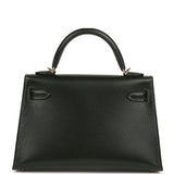 Hermes Kelly Sellier 20 Vert Fonce Box Gold Hardware