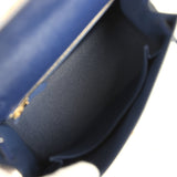 Hermes Kelly Sellier 25 Bleu Saphir Chevre Chamkila Palladium Hardware