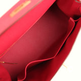 Pre-owned Hermes Kelly Sellier 28 Rose Extreme Epsom Gold Hardware