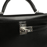 Hermes Kelly Sellier 20 Black Box Palladium Hardware