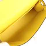 Hermes Kelly 20 Sellier Mimosa Matte Alligator Palladium Hardware