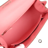 Pre-owned Hermes Kelly Sellier 25 Rose Confetti Epsom Palladium Hardware