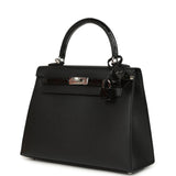 Hermes Kelly Sellier 25 Black Madame and Shiny Niloticus Crocodile Touch Palladium Hardware - Thumbnail View 5